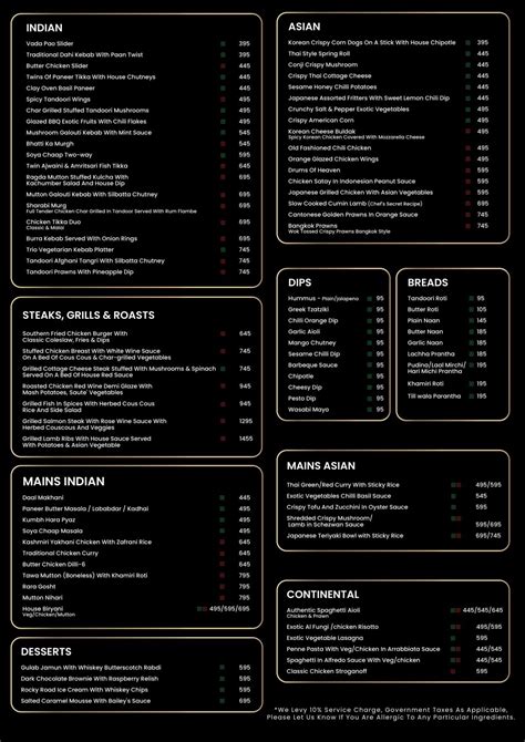 Kozeba Menu, Menu for Kozeba Sector 66, Gurgaon